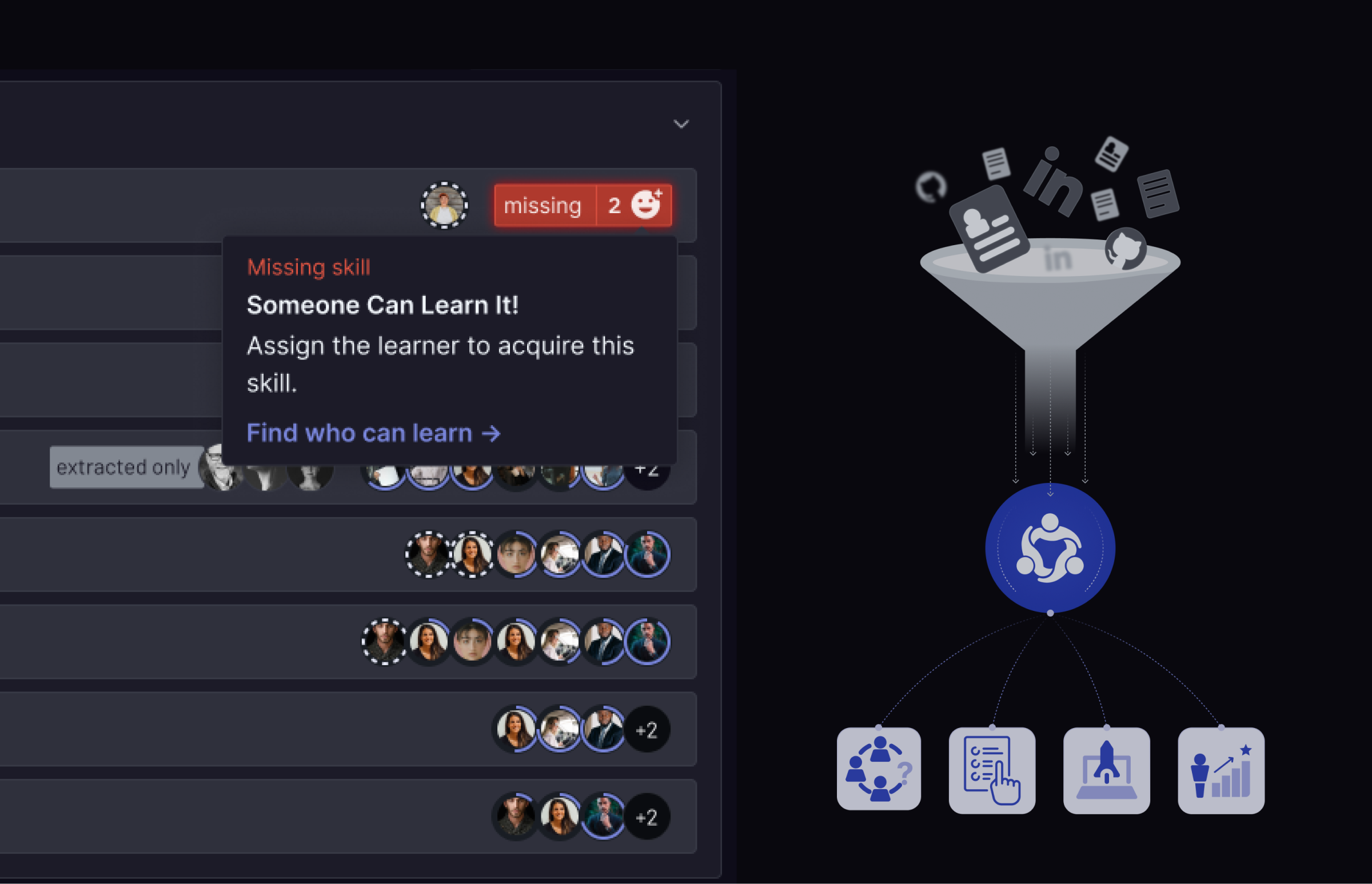 TeamLift skills intelligence platform screenshot